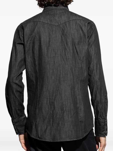 Camasi casual DSQUARED2 Classic Western Shirt BLACK Barbati (BM 18205534) 4