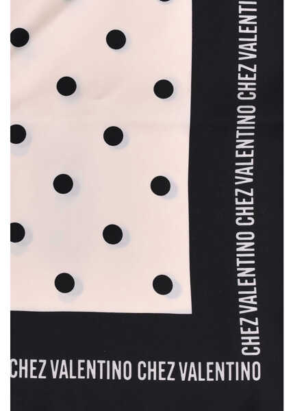 Esarfe Valentino Garavani Polka dot silk Scarf BURRO/NERO Femei (BM 18205549) 3