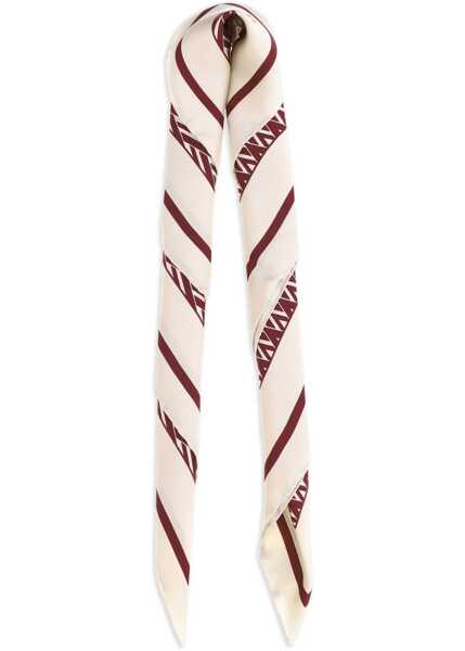 Esarfe Valentino Garavani Toute la V silk Scarf CREMA/ROSSO Femei (BM 18205558) 2