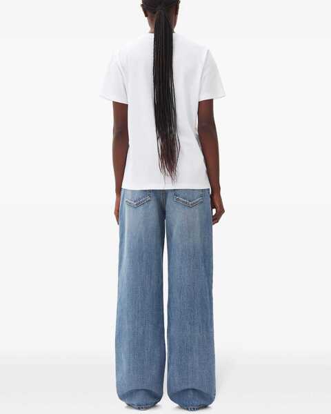 Tricouri Ganni Cherry T-Shirt WHITE Femei (BM 18205621) 4