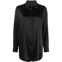Bluze Stretch Silk Satin Shirt Femei