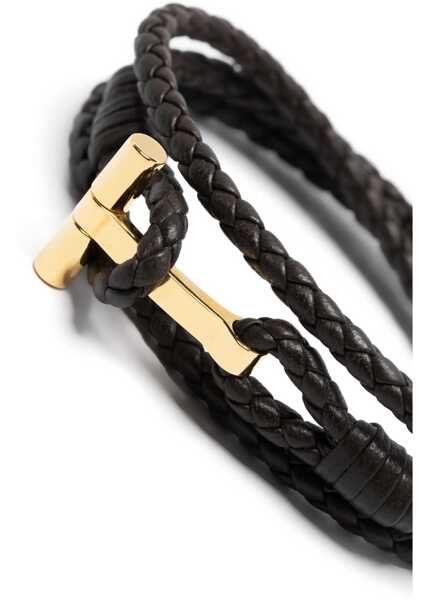 Bratari Tom Ford Leather Bracelet BROWN Barbati (BM 18205696) 3