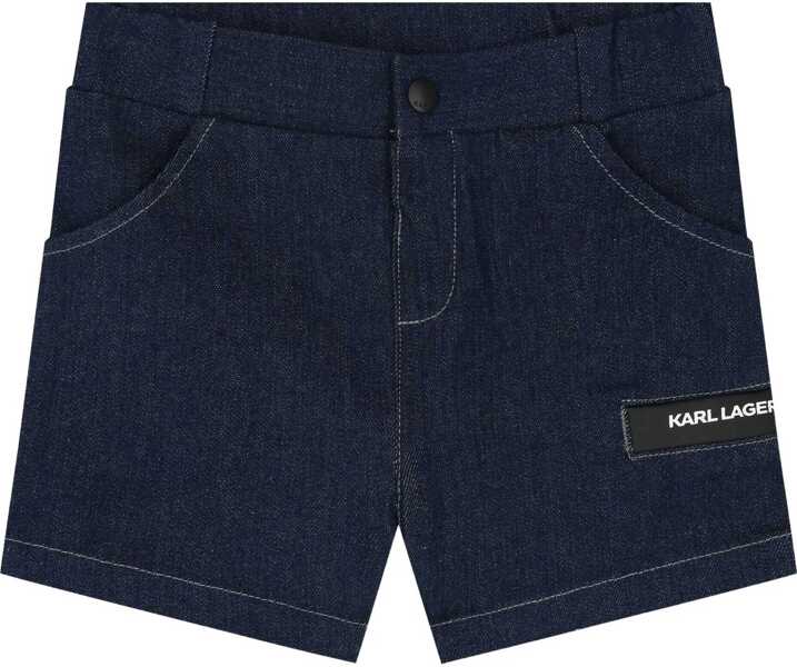 Tricouri Karl Lagerfeld T-Shirt Set With Bermuda Shorts BLUE Baieti (BM 18205738) 3