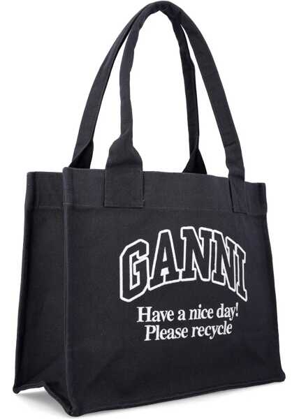 Genti de mana Ganni Large Tote Bag CHARCOAL Femei (BM 18205741) 3