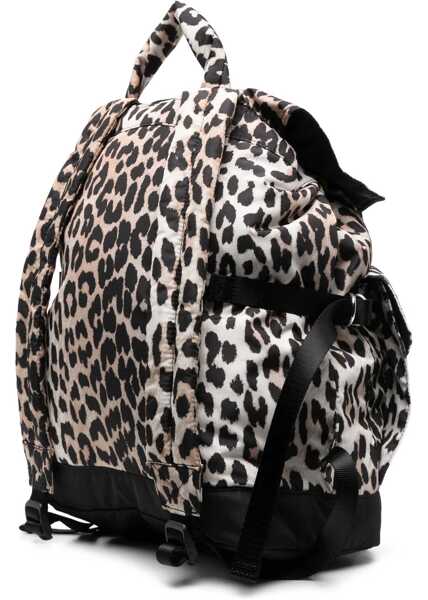 Rucsacuri Ganni Zaino In Tessuto Riciclato ANIMALIER Femei (BM 18205753) 3