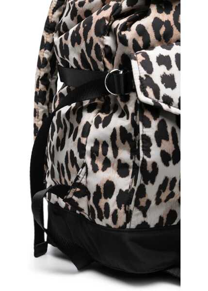 Rucsacuri Ganni Zaino In Tessuto Riciclato ANIMALIER Femei (BM 18205753) 4