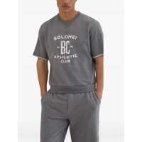 Topuri Brunello Cucinelli pentru Barbati - Bluze de trening Brunello Cucinelli Short-sleeve Sweatshirt GRIGIO MEDIO Barbati (BM 18205879) - B-mall.ro
