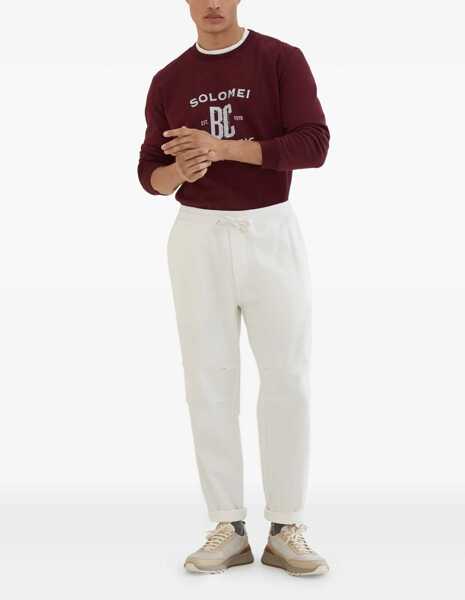 Pantaloni de trening Brunello Cucinelli Monochrome Sweatpants OFF WHITE Barbati (BM 18205900) 2