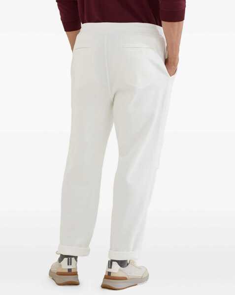 Pantaloni de trening Brunello Cucinelli Monochrome Sweatpants OFF WHITE Barbati (BM 18205900) 4