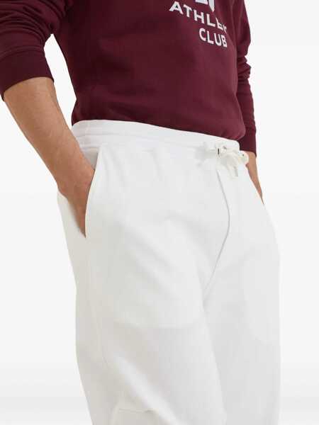 Pantaloni de trening Brunello Cucinelli Monochrome Sweatpants OFF WHITE Barbati (BM 18205900) 5
