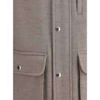 Geci Brunello Cucinelli pentru Barbati - Jachete Brunello Cucinelli Wool Jacket CORTECCIA/PANAMARUBINO Barbati (BM 18205912) - B-mall.ro