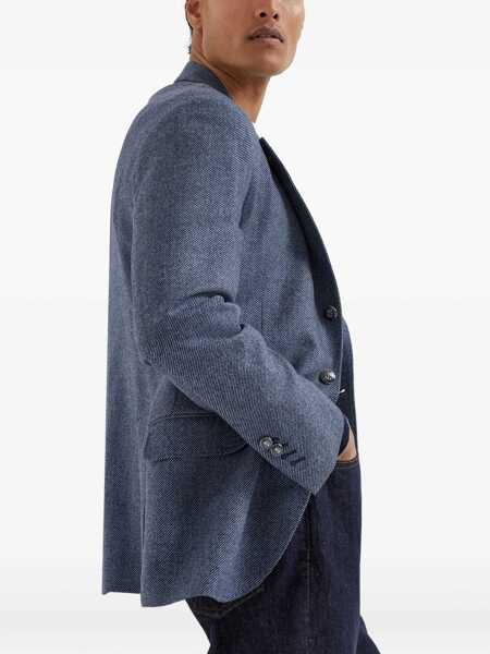 Sacouri Brunello Cucinelli Wool Blazer Jacket DENIM Barbati (BM 18205918) 4