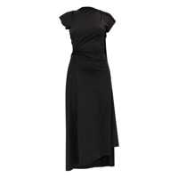 Rochii Victoria Beckham Black Asymmetric Midi Dress Femei