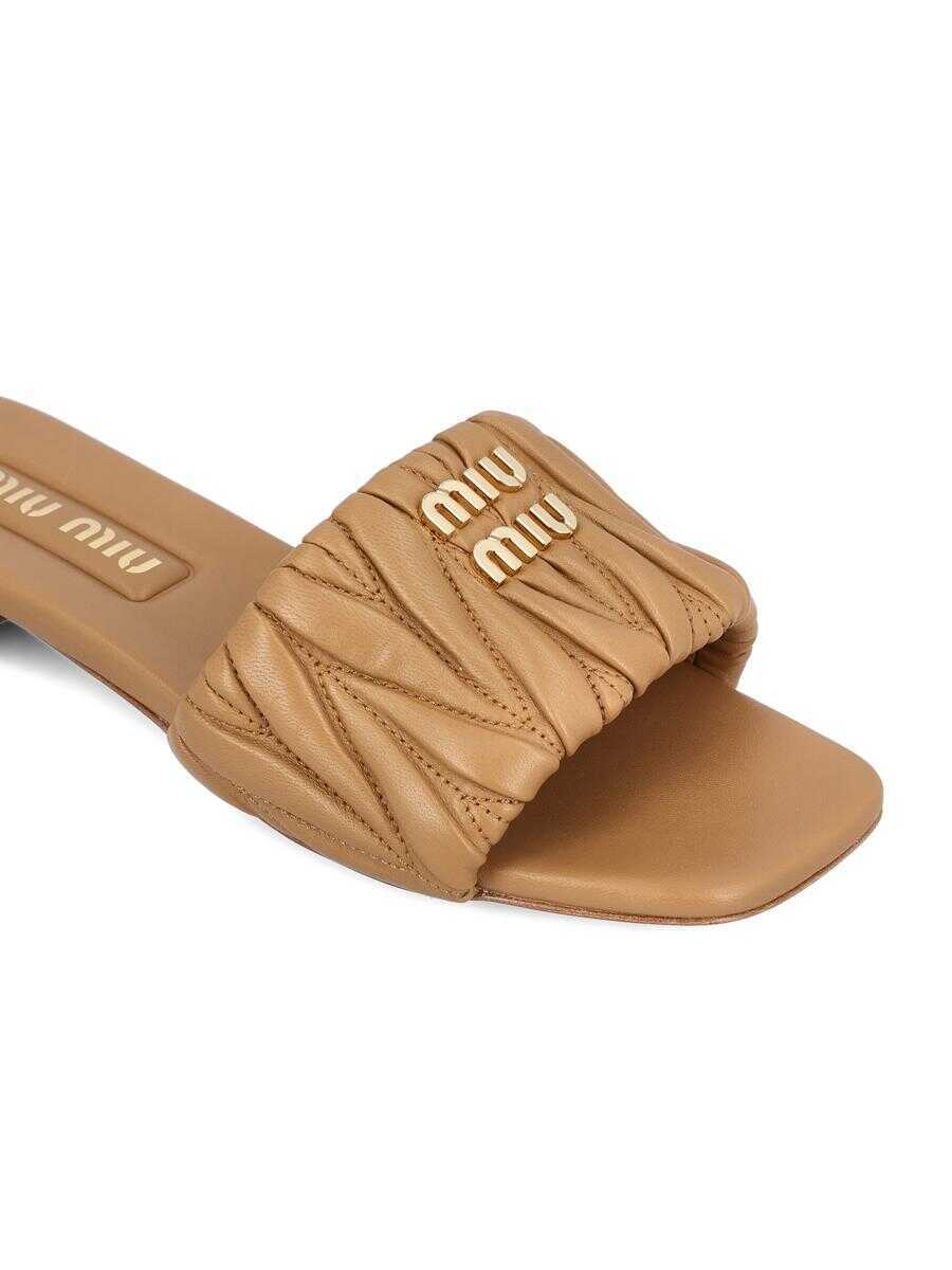 Sandale Miu Miu Miu Miu Sandals BROWN Femei (BM 18208326) 4