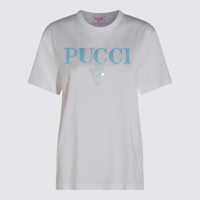 Tricouri Pucci White Cotton Jersey T-Shirt Femei