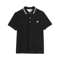 Tricouri Polo Valentino Garavani Black Cotton Polo Shirt Barbati