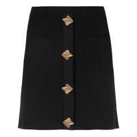 Rochii Self-Portrait Self-Portrait Short Dress In Openwork Knit With Removable Lace Brooch