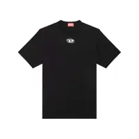 Tricouri Diesel White T-Shirt With Embroidered Oval Logo Barbati