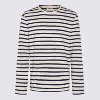 Pulovere Jil Sander White And Blue Cotton Knitwear Barbati