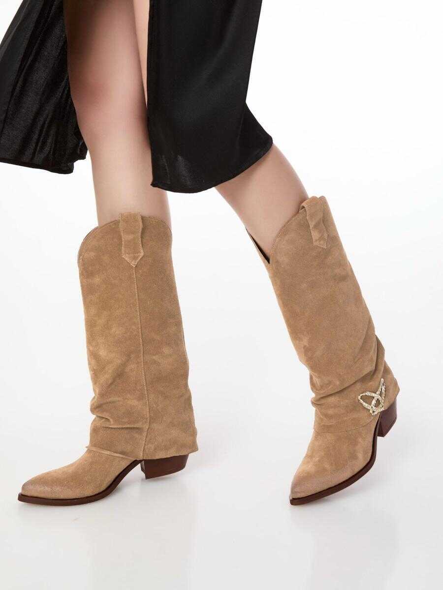 Bocanci OVYE Ovye Boots Beige Femei (BM 18210621) 4