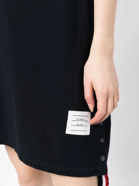 Tricouri Polo Thom Browne Cotton Pique Polo Shirt Dress BLUE Femei (BM 18211657) 5