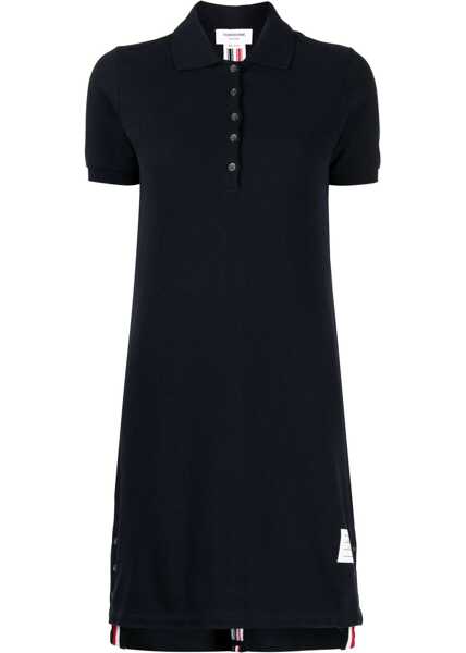 Tricouri Polo Thom Browne Cotton Pique Polo Shirt Dress BLUE Femei (BM 18211657) 1