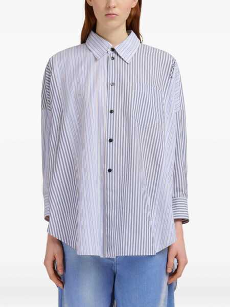 Camasi casual Marni Striped Shirt DARK ASH Femei (BM 18211708) 3