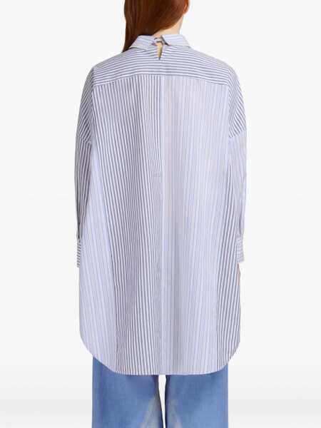Camasi casual Marni Striped Shirt DARK ASH Femei (BM 18211708) 4