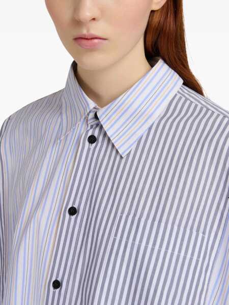 Camasi casual Marni Striped Shirt DARK ASH Femei (BM 18211708) 5