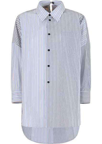 Camasi casual Marni Striped Shirt DARK ASH Femei (BM 18211708) 1