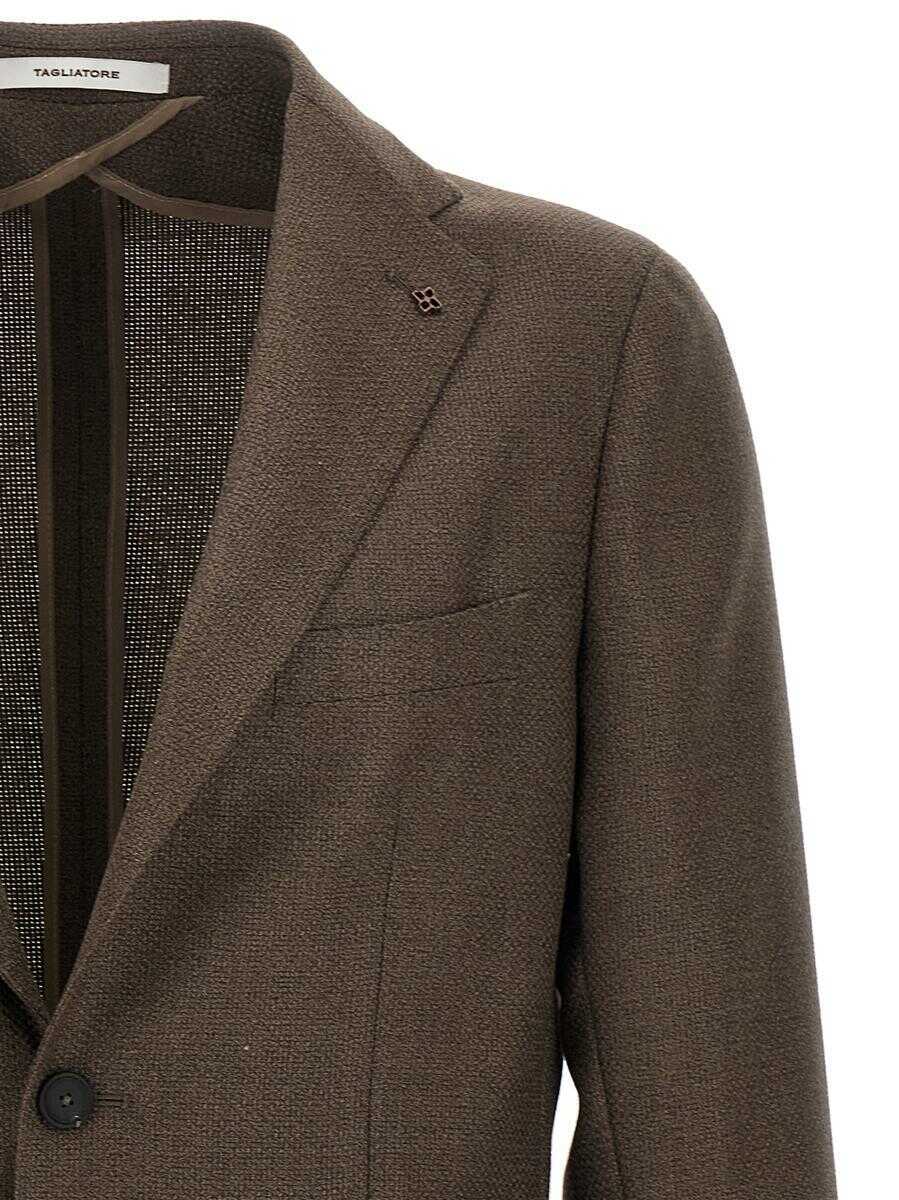 Geci Tagliatore Tagliatore Super 100S Wool Blazer BROWN Barbati (BM 18212847) 3