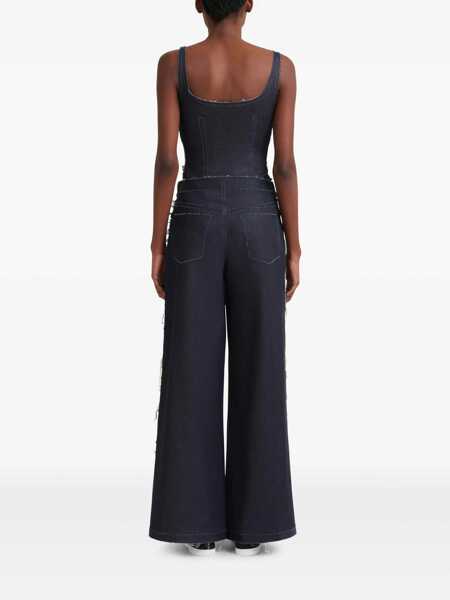 Blugi Marni Marni Stretch Denim Trompe LOeil Trousers BLUE BLACK Femei (BM 18213246) 4
