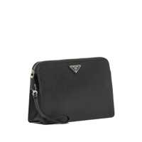 Accesorii Prada pentru Barbati - Portofele Prada Prada Saffiano Leather Pouch Black Barbati (BM 18213543) - B-mall.ro