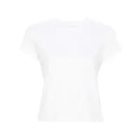 Tricouri Alexander Wang White Cotton T-Shirt Femei