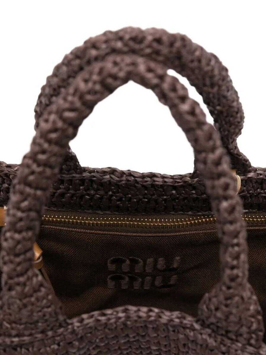 Genti de mana Miu Miu Miu Miu Borse Crochet Rete CACAONATURALE Femei (BM 18214539) 1