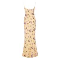 Rochii Self-Portrait Self-Portrait Yellow Floral Rhinestone Maxi Dress