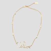 Bijuterii Chloé Gold Tone Brass Necklace Femei