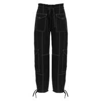 Pantaloni casual Ganni 'Light Slub Pocket' Pants Femei