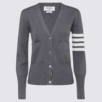 Pulovere Thom Browne Med Grey Wool Knitwear Femei