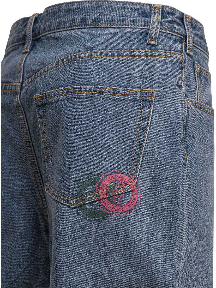 Pantaloni Thisisneverthat Thisisneverthat Gd Overlap Lightning Shorts BLUE Barbati (BM 18217155) 4