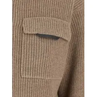 Topuri Brunello Cucinelli Dama - Topuri Brunello Cucinelli Beige Cardigan With Spread Collar And Monil Detail On The Front In Cashmere Woman Beige Femei (BM 18218103) - B-mall.ro