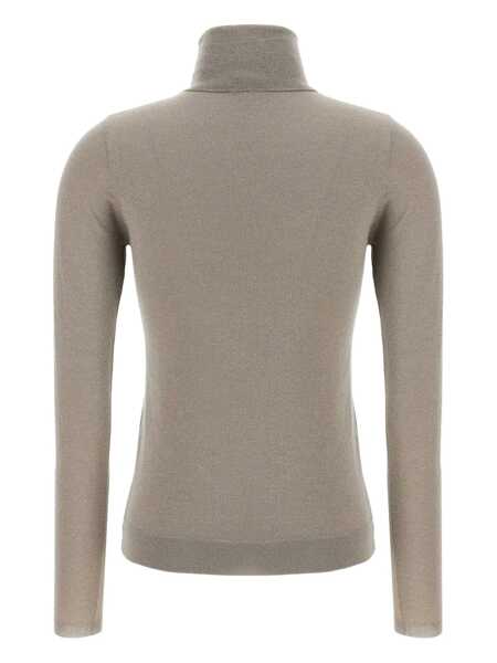 Pulovere Brunello Cucinelli Brunello Cucinelli Sparkling Turtleneck Sweater Beige Femei (BM 18218130) 2