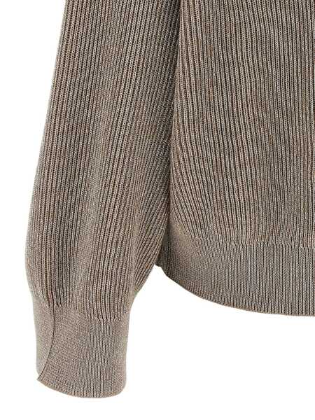 Pulovere Brunello Cucinelli Brunello Cucinelli Sparkling Sweater Beige Femei (BM 18218223) 4