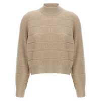 Pulovere Brunello Cucinelli 'Rustic Dazzling Net' Cropped Sweater Femei