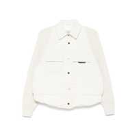 Geci de iarna Brunello Cucinelli Two-Material 'Shiny Flap Detail' Down Jacket Femei