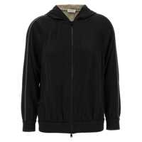 Bluze de trening Brunello Cucinelli 'Shiny Trims' Hoodie Femei