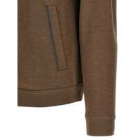 Topuri Brunello Cucinelli Dama - Bluze de trening Brunello Cucinelli Brunello Cucinelli Precious Zipper Pull Hoodie BROWN Femei (BM 18218553) - B-mall.ro
