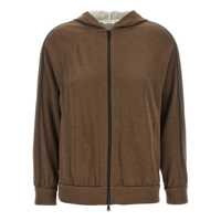Bluze de trening Brunello Cucinelli 'Shiny Trims' Hoodie Femei