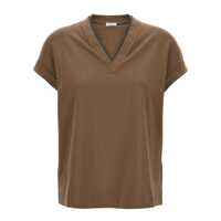 Topuri Brunello Cucinelli T-Shirt Monile Femei