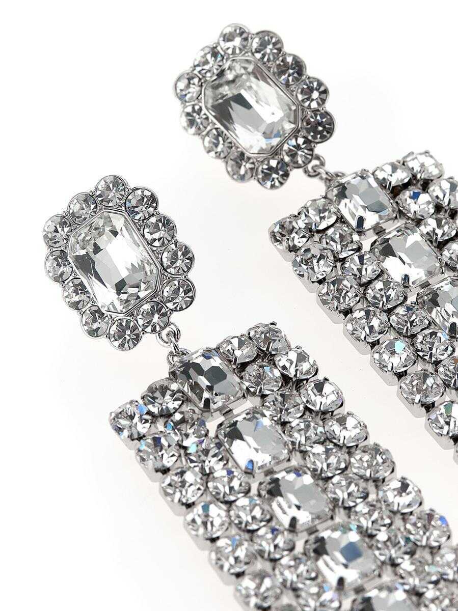 Cercei Self-Portrait Self-Portrait Multi Crystal Droplet Earrings SILVER Femei (BM 18218931) 3